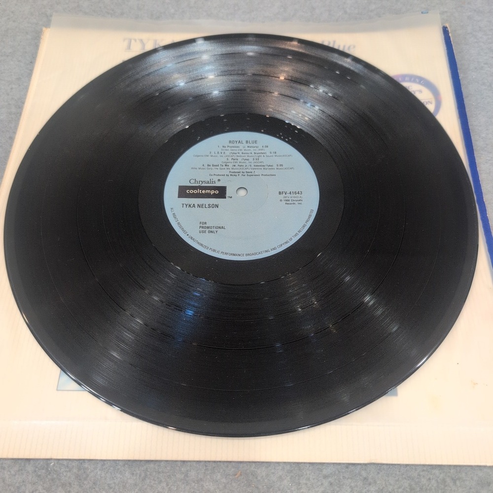 Tyka Nelson Royal Blue Vinyl LP 1988 Chrysalis BFV-41643 Promo Gold Stamp VG+ - Picture 4 of 5